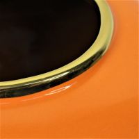Ваза керамическая Шар, h18 х d8 см, оранжевый, Z2-47 - вид 1 миниатюра