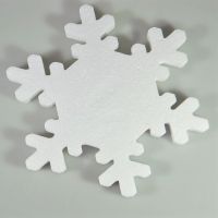 Снежинка из пенопласта 25 см, 5 шт - вид 1 миниатюра
