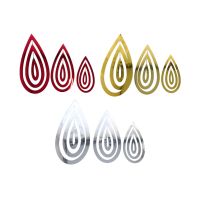 Новогоднее украшение Капля 3D металик, 3 шт, FA48-6 Новогоднее украшение Капля 3D металик, 3 шт, FA48-6