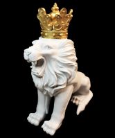 Фигура Король Лев, h55 см, полистоун, белый, W26-18 - вид 1 миниатюра
