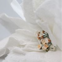 Цветок искусственный Пуансеттия со снегом, 87 см, белый, W35-27 - вид 2 миниатюра