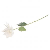 Цветок искусственный Пуансеттия со снегом, 87 см, белый, W35-27 - вид 1 миниатюра