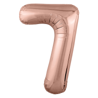 Шар фольгированный Цифра 40"/102 см, rose gold металлик - вид 8 миниатюра