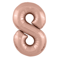 Шар фольгированный Цифра 40"/102 см, rose gold металлик - вид 9 миниатюра