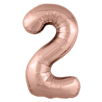 Шар фольгированный Цифра 40"/102 см, rose gold металлик - вид 3 миниатюра