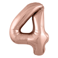 Шар фольгированный Цифра 40"/102 см, rose gold металлик - вид 5 миниатюра