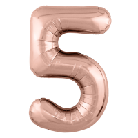 Шар фольгированный Цифра 40"/102 см, rose gold металлик - вид 6 миниатюра