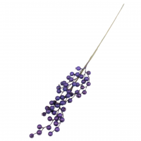 Ветка искусственная с фиолетовыми ягодами 70 см, W35-9 - вид 2 миниатюра