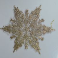 Новогоднее украшение Снежинка плоская d31 см, пластик, W34-17 - вид 2 миниатюра