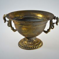 Вазон Кубок Антик, h13 х d20,5 см, металл, золотой, М82-3 - вид 1 миниатюра