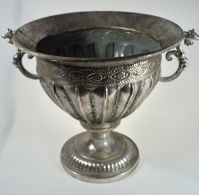 Вазон Кубок Антик, h31 х d33 см, металл, серебряный, М82-11 - вид 1 миниатюра