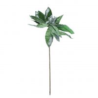 Цветок искусственный Пуансеттия бархат с блестками h60 см, оливковый/серебро, FA10-9 Цветок искусственный Пуансеттия бархат с блестками h60 см, оливковый/серебро, FA10-9