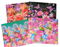 Сумка бумажная с широким дном 31 х 37 х 26 см, Цветы в акварели, 12 шт, W151-14 - вид 1 миниатюра