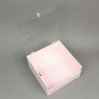 Коробка прямоугольная Шкатулка с прозрачной крышкой, 12 х 23 х 23, ПРЕМИУМ, светло-розовый, W13-18 - вид 4 миниатюра