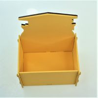 Кашпо Мудрая Сова, 13,5 х 9,5 х 17 см, МДФ, желтый/дуб - вид 2 миниатюра