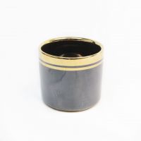 Кашпо керамическое Золотая кайма h10 х d10 см, Z21-43 - вид 1 миниатюра