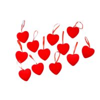 Сердце объемное на подвесе 6 х 6 см, 12 шт, красный, FA39-6 Сердце объемное на подвесе 6 х 6 см, 12 шт, красный, FA39-6