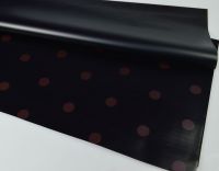 Пленка в листах Горох, бордовый/черный, 20 шт, W80-27 - вид 1 миниатюра