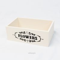 Ящик деревянный для цветов и подарков Flowers, 25 х 14 х 9.5 см - вид 3 миниатюра