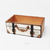Ящик деревянный для цветов и подарков Чемодан, 25 х 14 х 9.5 см - вид 1 миниатюра