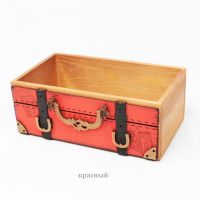 Ящик деревянный для цветов и подарков Чемодан, 25 х 14 х 9.5 см - вид 2 миниатюра