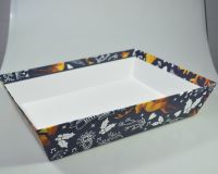 Коробка для композиций с новогодним дизайном, 8 х 35 х 27 см, W38-17 - вид 2 миниатюра