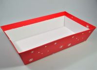 Коробка для композиций с новогодним дизайном, 8 х 33 х 20 см, W38-18 - вид 1 миниатюра