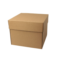 Коробка с крышкой 18 х 18 х 15 см, крафт, К31 - вид 1 миниатюра
