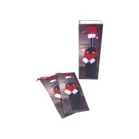 Сумка бумажная под бутылку 35 х 12 х 9 см, Новогодний дизайн, 12 шт, FA39-26 - вид 3 миниатюра