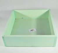 Ящик деревянный для цветов и подарков, 25 х 25 х 7,5 см, мятный - вид 1 миниатюра