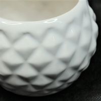 Кашпо керамическое , h6 х d6,5 см, белый, Z1-52 - вид 1 миниатюра