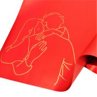 Пленка матовая Love You, 50 см х 10 м, красный - вид 1 миниатюра