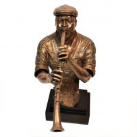 Фигура Джазмен с трубой, h39 см, полистоун, W26-25 - вид 2 миниатюра