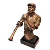 Фигура Джазмен с трубой, h39 см, полистоун, W26-25 - вид 1 миниатюра
