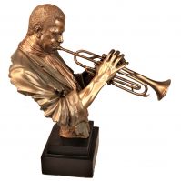 Фигура Джазмен с тромбоном, h39 см, полистоун, W26-25 - вид 1 миниатюра