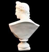 Фигура Бюст Аполлона, h30 см, полистоун, белый, W26-27 - вид 3 миниатюра