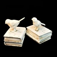 Фигурка Птица на книге, комплект из 2 шт, 12 х 9.5 х h13 см, полистоун, W26-30 - вид 1 миниатюра