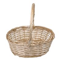 Корзина овальная S, 39 х 30 х h14(35) см, натуральный, 5855 - вид 1 миниатюра