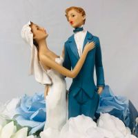 Свадебная фигурка пара, 23 см - вид 4 миниатюра