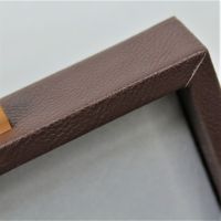 Коробка-органайзер с откидной крышкой, 46 х 24 х 7,5 см, экокожа, шоколад, Z8-7 - вид 2 миниатюра
