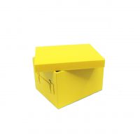 Коробка-органайзер с крышкой, 30 х 25 х 19 см, экокожа, желтый, Z8-8 - вид 4 миниатюра