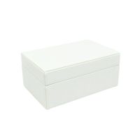 Коробка-органайзер с крышкой, 25 х 16 х 11 см, экокожа, молочный, Z8-12А - вид 3 миниатюра