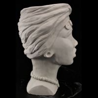 Гипсовая голова-кашпо Наоми, h25,5 см - вид 2 миниатюра