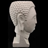 Гипсовый голова-кашпо Будда, h27 см - вид 2 миниатюра