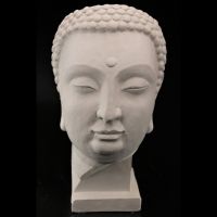 Гипсовый голова-кашпо Будда, h27 см - вид 1 миниатюра