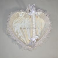 Корзина свадебная текстильная Сердце d54 см, Р29-9 - вид 1 миниатюра