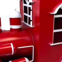 Фигура декоративная Поезд новогодний h70 х 190 х 30 см, металл, красный/белый, FA42-54 - вид 1 миниатюра