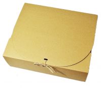 Коробка с откидной крышкой 31 х 25 х 10, крафт, К15 - вид 1 миниатюра
