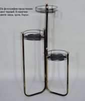 Металлическая подставка на 3 горшка, хром, h67 см, 10-040 - вид 1 миниатюра