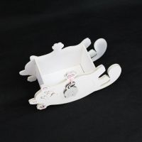 Кашпо Котик с мышкой, 24,5 х 9 х 15 см, МДФ, белый/серый - вид 1 миниатюра